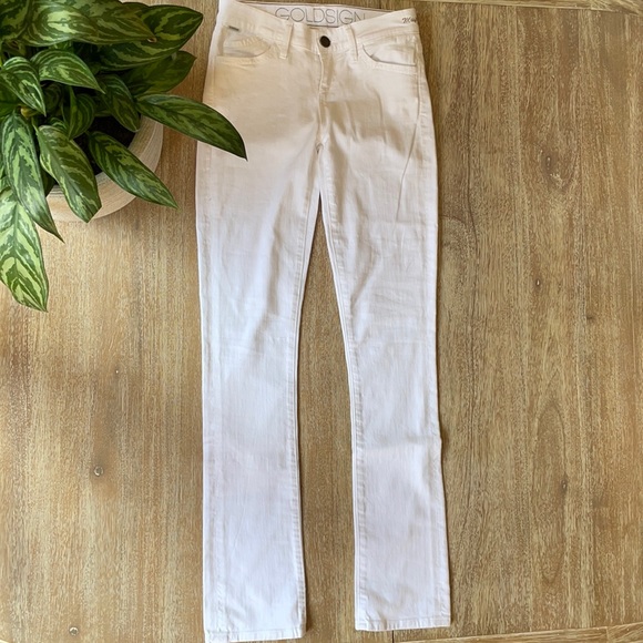 GOLDSIGN Misfit Mid-Rise Slim Straight Leg Jeans Size 23 - Picture 2 of 12